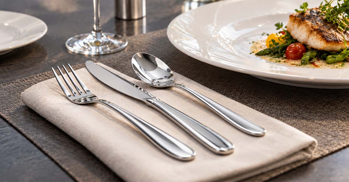 Hotel Stainless Steel Cutlery ช้อนส้อมสแตนเลสของโรงแรม