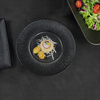 เครื่องเคลือบดินเผาจานดีไซน์ใหม่ Matt Frosting Black Restaurant Plate