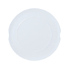 สีขาวเซรามิกจานกลมที่จัดเลี้ยงพอร์ซเลนจานอาหารค่ำรอบจานชาร์จร้านอาหารจานอาหารเย็น