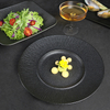 เครื่องเคลือบดินเผาจานดีไซน์ใหม่ Matt Frosting Black Restaurant Plate
