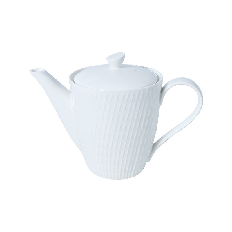 กาน้ำชาหม้อกาแฟพอร์ซเลนสีขาว