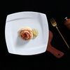 ร้านอาหารจานขาวเซรามิกเชฟจานขาวสำหรับอาหาร