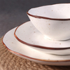 อาหารเย็นพอร์ซเลน Speckled Handcrafted Bowl ชามเซรามิค