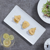 สี่เหลี่ยมผืนผ้า Assiette บนโต๊ะอาหารคริสต์มาสแฟนซีร้านอาหารโรงแรมจานอาหารค่ำ