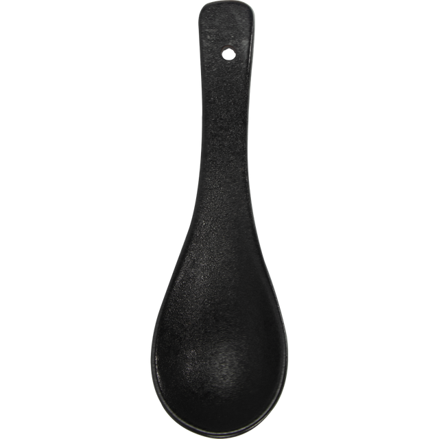 Porcelain Black Spoon ช้อนเซรามิคสำหรับร้านอาหาร