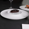 ร้านอาหารจานซุปเซรามิกเคลือบสีขาวจานพาสต้าจานน้ำแข็งพอร์ซเลนสำหรับอาหารทะเล 