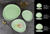 ชุดอาหารเย็นตะวันออกกลาง Yollow Green ชุดเครื่องลายคราม