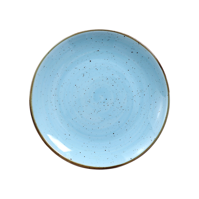 6/7/8/9/10/11/12 นิ้ว Blue Porcelain Coupe Plate