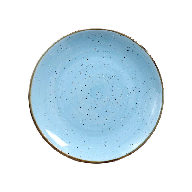 Blue Stone Ware จานสามเหลี่ยมผิดปกติ 