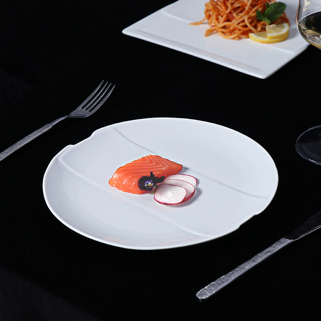 ร้านอาหารอาหารเย็นจาน Entree จานเซรามิคจานอาหารค่ำ 10/12/14 นิ้ว 