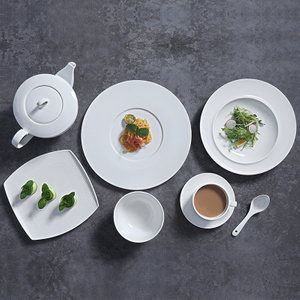 ใหม่ชุดจาน Bone China จานอาหารค่ำเชิงพาณิชย์