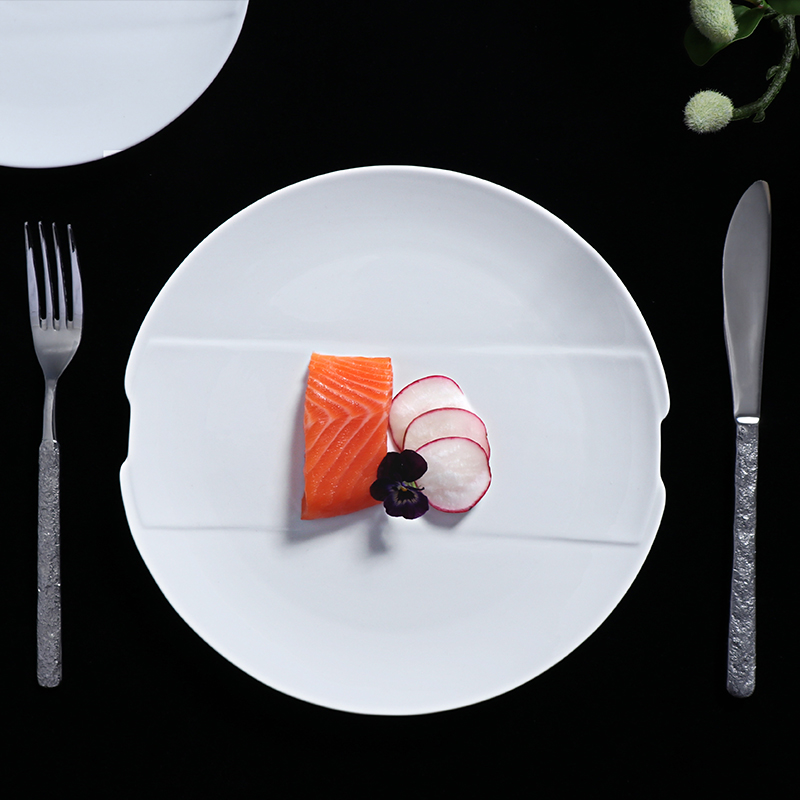 ร้านอาหารอาหารเย็นจาน Entree จานเซรามิคจานอาหารค่ำ 10/12/14 นิ้ว 