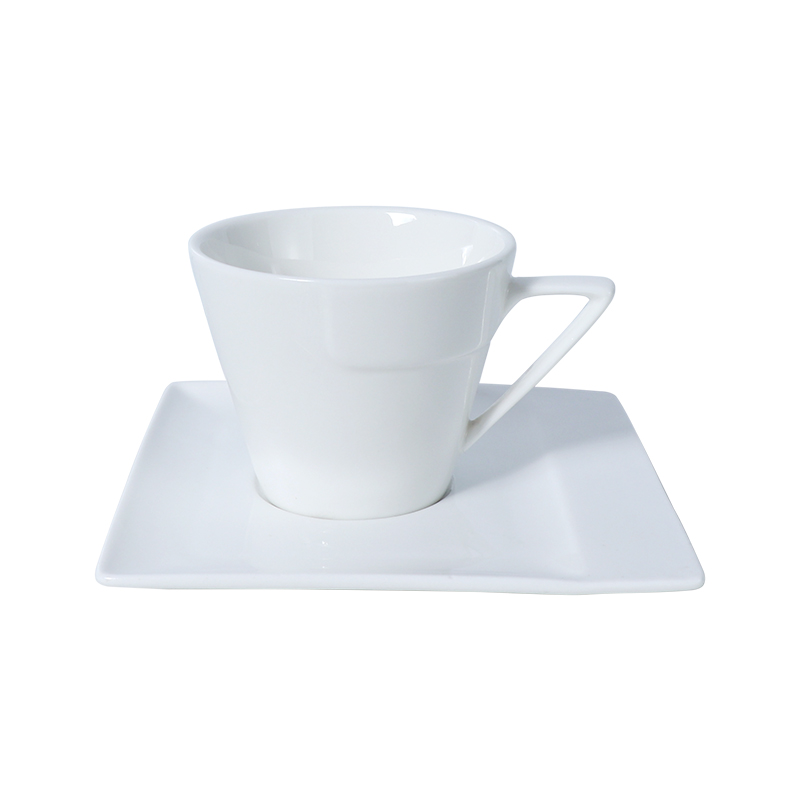 ชุดถ้วยกาแฟเซรามิค 5 ออนซ์ ชุดถ้วยกาแฟ Porcelain สีขาว