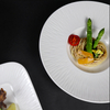 11.25 นิ้วสีขาว Porcelain จานพาสต้าจานซุปร้านอาหารอาหารเย็น