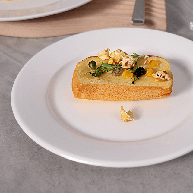 จานอาหารเรียกน้ำย่อยปาร์ตี้เซรามิกสีขาวจานอาหารค่ำพอร์ซเลนสำหรับร้านอาหารโรงแรม