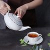 Bone China ภาชนะใส่อาหารสีขาว Bone China Porcelain Bone China ถ้วยชาม