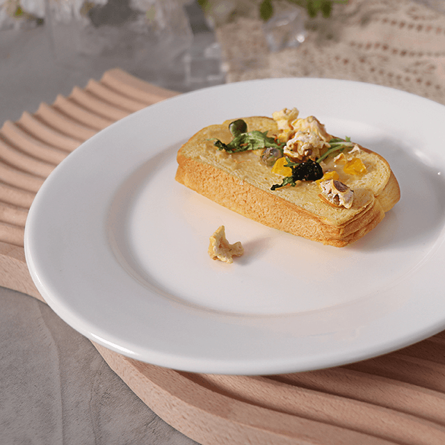 จานอาหารเรียกน้ำย่อยปาร์ตี้เซรามิกสีขาวจานอาหารค่ำพอร์ซเลนสำหรับร้านอาหารโรงแรม