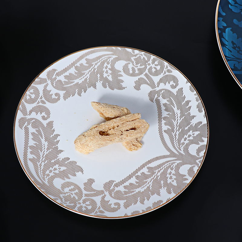 คาซัคสถานโรงแรมอาหารเย็น Luxury Bone China จานบนโต๊ะอาหาร