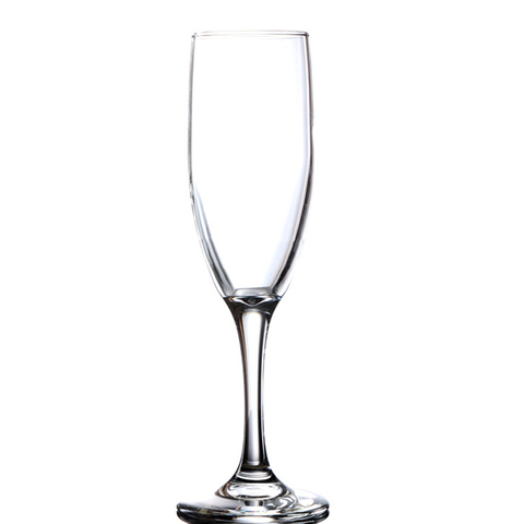 ชุดของขวัญแก้วเครื่องใช้บนโต๊ะอาหารโรงแรมที่กำหนดเอง 6oz 7.5oz Flute Glass