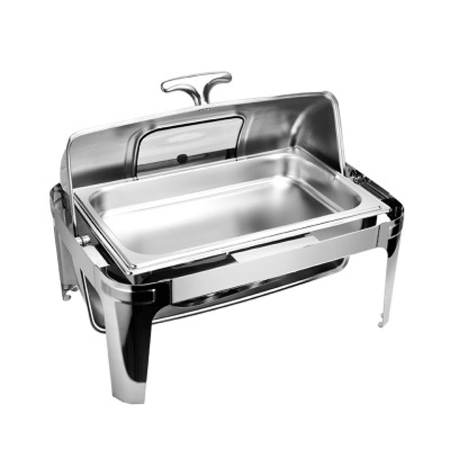 Visible Rectangular Flip Buffet Chafing Dish Stainless Steel Heater Chafing Dishes Food Warmer Buffet Stoves For Catering Hiring