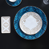 คาซัคสถานโรงแรมอาหารเย็น Luxury Bone China จานบนโต๊ะอาหาร