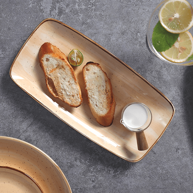 Homeware จานร้านอาหารจานอาหารเช้าจานชามเซรามิกอิตาลีขนาดใหญ่ที่ทันสมัย