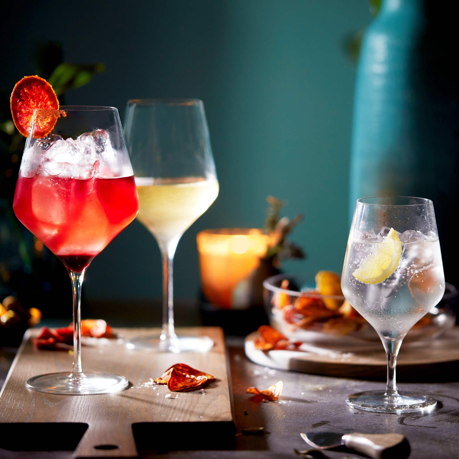 แก้วน้ำต้อนรับไร้สารตะกั่ว 16 ออนซ์ แก้วไวน์ชามเชิงมุม