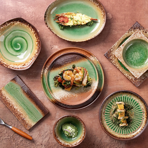 จานพอร์ซเลนและชามอาหารเย็นเชิงพาณิชย์