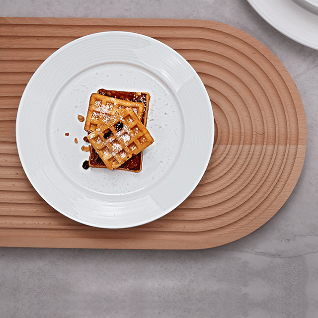 ชุดจานอาหารค่ำพอร์ซเลนสีขาวชุดจานเซรามิก