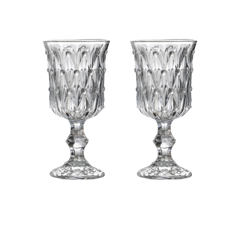 ชุดของขวัญบาร์แก้วร้านอาหารบ้าน 7.5oz แก้วน้ำสีเขียวสีขาวสำหรับไวน์