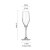 ชุดของขวัญแก้วเครื่องใช้บนโต๊ะอาหารโรงแรมที่กำหนดเอง 6oz 7.5oz Flute Glass
