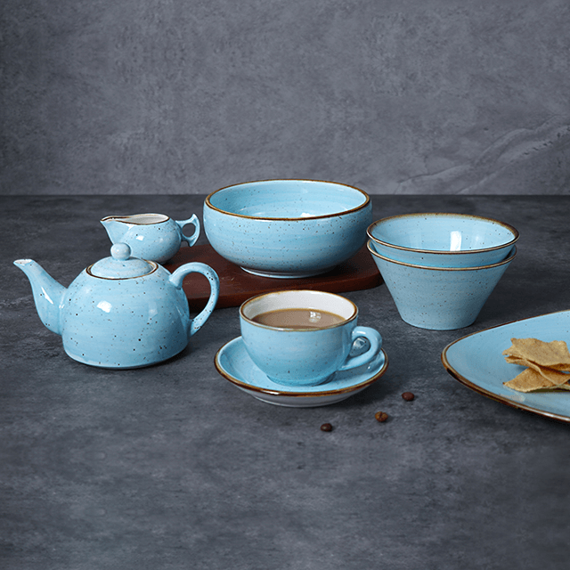 สโตนแวร์เสิร์ฟจาน Rollin Porcelaine Round Plates Steak Plate Restaurant