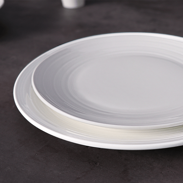 ครัวโรงแรมถ้วยชามชุดอาหารเย็นและจานไวท์เวฟ