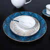 คาซัคสถานโรงแรมอาหารเย็น Luxury Bone China จานบนโต๊ะอาหาร