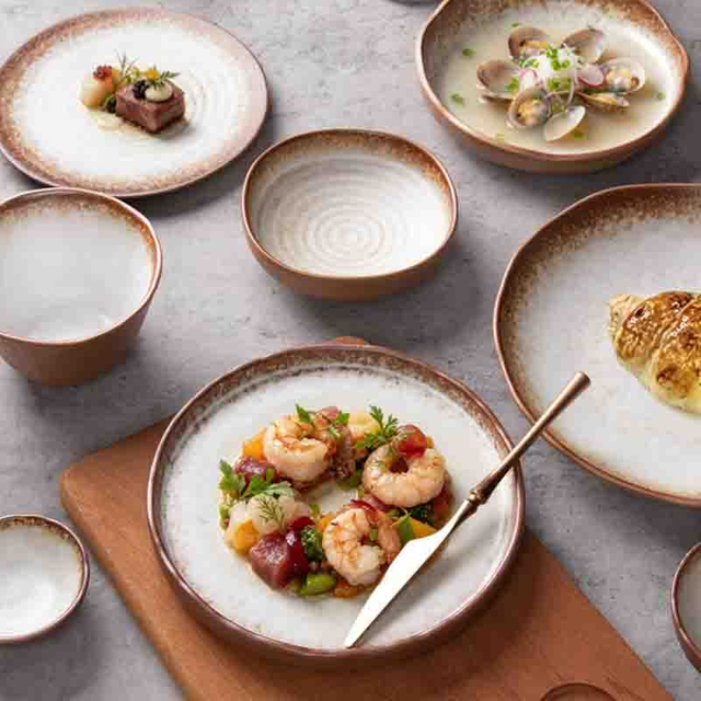 จานร้านอาหารเชิงพาณิชย์ ผู้ผลิตเครื่องเคลือบดินเผา