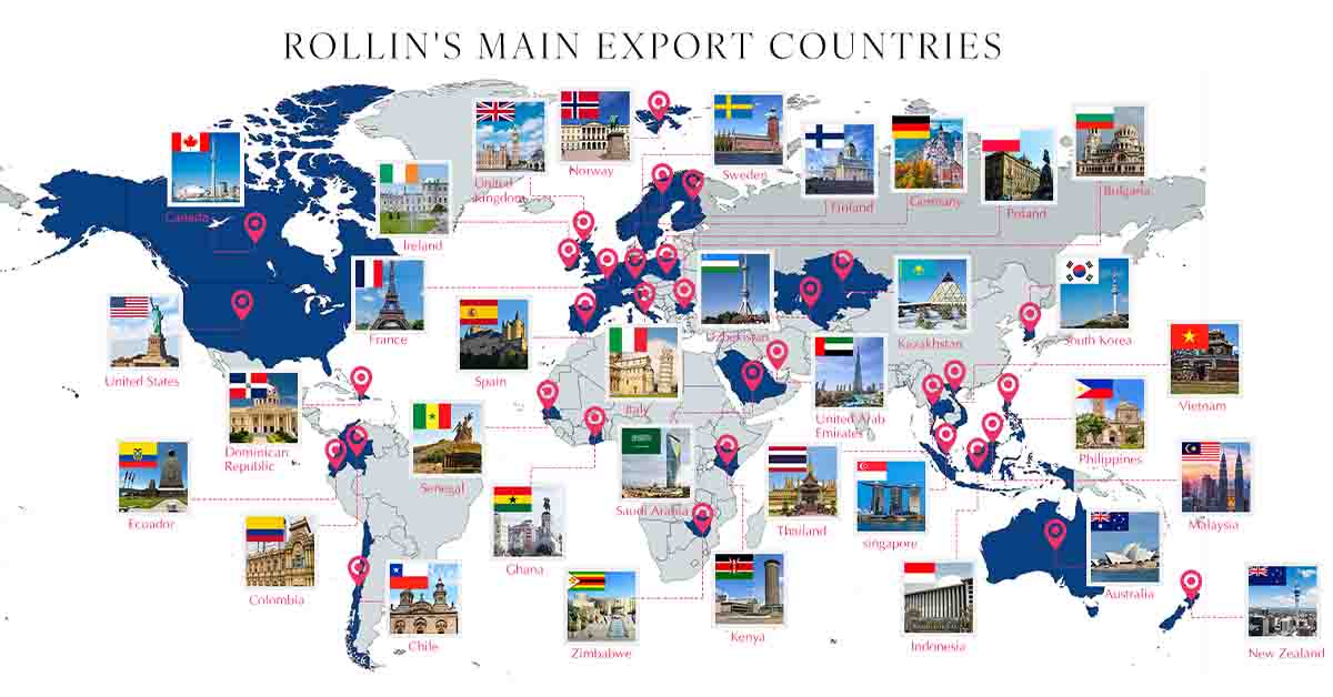 ROLLINS ประเทศส่งออกหลัก